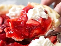 strawberry shortcakes with whipped cream on top