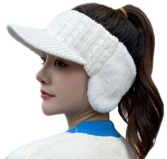 PRICES MAY VARY. PREMIUM MATERIALS: Super soft wool blend material allows for all day comfort, lightweight, durable, skin-friendly and breathable, perfect headwear for women outside wearing on chilly days ONE SIZE FITS MOST: Hat Circumference: 22.1"~22.8"/56~58CM, the stretchy elastic headband part keeps the visor in place while giving you a snug and comfortable feeling FUNCTIONAL: This knit visor is a combination of visor hat and earmuffs, keeping your ears toasty and warm during outdoor activi Sports Hat, Twist Pattern, Cap Collection, Visor Hat, Peaked Cap, Elastic Headband, Sport Hat, Hat Baseball, Quality Hats