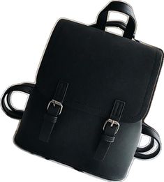 Trendy Solid Rectangular Backpack, Casual School Backpack With Hasp Closure, Trendy Rectangular Backpack With Hasp Closure, Rectangular Leather Backpack For Students, Leather Backpack With Adjustable Strap For Students, Trendy Black Leather Backpack, Black School Bag With Hasp Closure, Black Satchel Leather Backpack For Students, Black Leather Satchel Backpack For Students