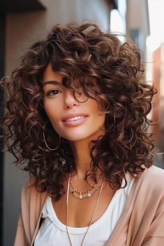 60 Perm hairstyles For Women For All Face Shapes Natural Permed Hairstyles, Curly Hair Trends 2024, Short Hair Perm Women, Body Perms For Fine Hair, Perm With Bangs, Long Permed Hair, Modern Perm, Layered Curly Haircuts