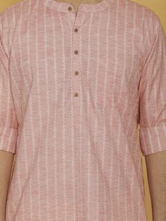 VASTRAMAY Men's Pink Cotton Kurta Looking for a stylish and comfortable kurta? Look no further than the VASTRAMAY Men's Pink Cotton Kurta. Made from breathable cotton, this kurta features a classic design with a mandarin collar, long sleeves, and a straight hem. Key Features: Made from soft and breathable cotton Mandarin collar for a timeless look Long sleeves for added comfort Straight hem for a flattering silhouette Specifications: Neck: Mandarin Collar Sleeve Length: Full Sleeves Length: Abov Casual Pink Cotton Kurta, Casual Red Cotton Kurta, Cotton Kurta, Full Sleeves, Packaging Labels, Product Images, Pink Cotton, Mandarin Collar, Above Knee