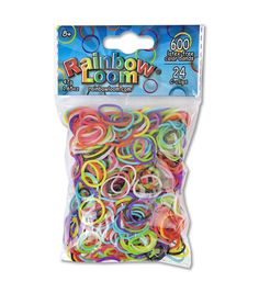 rainbow loom bracelets are packed in plastic bags