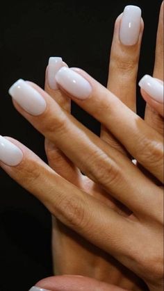 White Squoval Acrylic Nails, How To Strengthen Nails, Hand Modelling, Squoval Acrylic Nails, Strengthen Nails, Nails Clean, Coral Nails, Edgy Nails, Girly Acrylic Nails