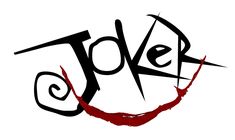 the word joker written in black and red ink