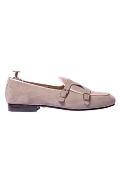 Beige loafers with double-monk straps, apron almond-toe and stack heels.
Composition: Suede Leather
Color: Beige
Almond toe
Stack heels
Ankle height: Low top
Closure: Buckle strap
 - Aza Fashions Timeless Slip-on Monk Strap Shoes For Galas, Elegant Suede Monk Strap Shoes For Semi-formal, Elegant Suede Monk Strap Shoes For Semi-formal Occasions, Elegant Semi-formal Suede Monk Strap Shoes, Slip-on Monk Strap Shoes With Brogue Detailing For Galas, Monk Strap Shoes With Brogue Detailing For Galas, Timeless Monk Strap Shoes With Almond Toe For Galas, Timeless Monk Strap Slip-on Shoes For Galas, Timeless Almond Toe Monk Strap Shoes For Galas