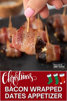 This Bacon Wrapped Dates Christmas Appetizer is the perfect combination of sweet, smoky, and savory flavors. Easy to prepare and quick to bake, these dates are ideal for holiday gatherings, parties, or just a delicious snack. Each bite offers a crispy bacon exterior with a soft, caramelized date inside. Make your party spread unforgettable with these irresistible bites. Bacon Wrapped Dates, Bacon Wrapped, Family Meals, Bacon