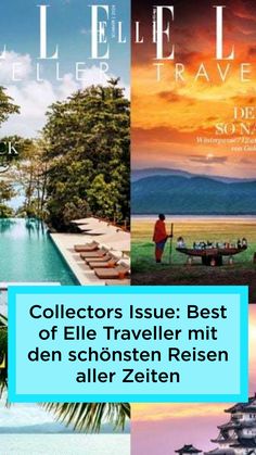 four different covers of magazines with the title collector issue best of lief traveler mit den schresten reien aller zeiten