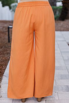 All eyes will be on you in these FAB pants! Perfect for a resort trip or brunch date, these papaya colored pants will elevate your style with their flattering flare design! The elastic waistband adds comfort to functionality, ensuring a perfect fit for any occasion! 55% Hemp, 45% Polyester Trendy Rayon Bottoms For Vacation, Vacation Rayon Ankle-length Pants, Wide Leg Rayon Ankle-length Pants For Day Out, Rayon Wide Leg Ankle-length Pants For Day Out, Rayon Ankle-length Wide Leg Pants For Day Out, Ankle-length Rayon Wide Leg Pants For Day Out, Vacation Rayon Wide Leg Trousers, Chic Wide Leg Rayon Pants For Beach, Rayon Wide Leg Pants For Vacation