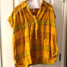 Cute Top Never Worn Anthropologie Top, Cute Top, Cute Tops, Orange Yellow, Color Orange, Anthropologie, Blouses, Womens Tops, Orange