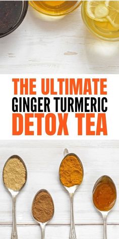 This ginger turmeric tea recipe is one of the best detox drinks for colds, boosting your immune system, and weight loss! The spices in this tea are full of health benefits Includes detailed instructions on how to make this healthy ginger tumeric tea with coconut oil and sweetened naturally with honey or maple syrup. #healthyeating #cleaneating#healthyliving #healthylifestyle #tumeric#recipe #ginger #turmeric #detoxteaL Drinks For Colds, Ginger Tumeric Tea, Ginger Turmeric Tea, Ginger Tumeric, Turmeric Tea Recipe, Detox Tea Recipe, Turmeric Recipes, Homemade Tea, Ginger Turmeric