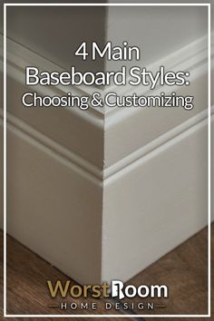 4 Main Baseboard Styles: Choosing & Customizing Flat Baseboards And Trim, Farmhouse Moulding And Trim, Floor Trim Ideas Baseboards, Modern Farmhouse Baseboards, Farmhouse Trim Moldings, Trim Molding Ideas