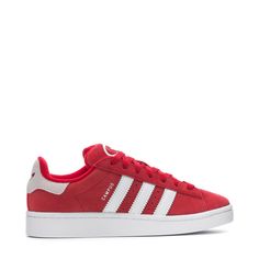 Campus 00s - Juventud Adidas Red Campus, Red Shoes For Women, Red Adidas Campus 00s Outfit, Red Campus 00s, Red Campus 00s Outfit, Red Adidas Campus, Y2k Branding, Cute Red Shoes, Red Campus