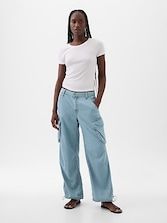 Women's Jeans | Gap Baggy Cargo Jeans, Activewear For Women, Break In, Cargo Jeans, Mid Rise Jeans, Mid Rise