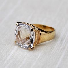 D E T A I L S - Material: 925 Sterling SilverStone: Natural CrystalThe Fit: true to US ring size Finish: Smooth and Gold Plated to a high shineS H I P P I N G & P R O D U C T I O N - My current production time is 2-6 business days, which means after those days are up, your order ships! I make everything custom to order, by hand, but I promise you it's worth the wait!R U S H - M Y - O R D E R -If you're in a rush to get your pretty new pieces, please send me a message and I'll let you know ju Timeless Jewelry Ring With Large Stone, Timeless Jewelry With Large Stone, Timeless Open Crystal Ring For Gift, Timeless Open Crystal Ring As Gift, Timeless Large Stone Ring Jewelry, Fine Jewelry Crystal Ring With Diamond Cut For Gift, Timeless Crystal Gemstone Ring For Anniversary, Gold Ring With Large Stone As Gift, Gold Rings With Large Stone For Anniversary