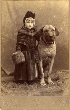 Girl And Her Dog, Vintage Foto's, Nanny Dog, Vintage Children Photos, Photos With Dog, Portrait Vintage, Photo Vintage, Fox Terrier, Old Dogs