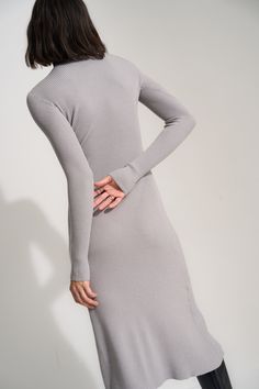 The dress you'll wear for everything this winter? It's here and it's the Leesa Midi. Made of a mini rib, it features a turtleneck, fit-and-flare shape, and bodycon silhouette. New Shop, Set Dress, Fit And Flare, Sweater Top, Best Sellers, Top Styles, The Dress, Sweater Dress, Turtle Neck