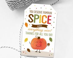 Fall Teacher Gifts, Thank You Teacher Gifts, Gift Printable, Teacher Thank You, Halloween Items, Employee Appreciation, Fall Gifts, Coffee Gifts, Add Text