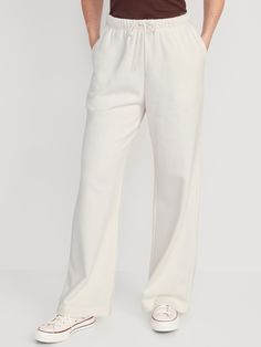 Extra High-Waisted Vintage Straight Lounge Sweatpants for Women | Old Navy Fall Outfits Teen, Sweatpants White, Lounge Sweatpants, Vintage Sweatpants, Everyday Fits, Nyc Model, Wardrobe Wishlist, Coastal Granddaughter, Chic Pants