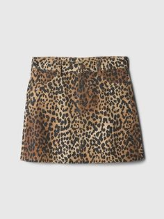 Kids Cheetah Print Denim Skirt Cheetah Clothes Outfits, Cheetah Adidas, Leopard Print Skirt Outfit, Cheetah Print Skirt, Faux Snap, Birthday Fit, Leopard Print Jeans, Fall Outfits For School, Virtual Wardrobe