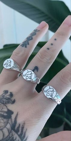 These sterling silver signet rings with classic While Odin Sleeps imagery is one of my favorite styles! Classy and sophisticated while also being a statement piece. ✨NEW RELEASE COMING SOON ❤️‍🔥✨ #rings #alternative #grunge #metal Silver Tarnish Resistant Heart Ring Gift, Silver Tarnish-resistant Heart Ring For Gift, Silver Sterling Silver Signet Ring, Tarnish Resistant, White Sterling Silver Engraved Signet Ring, Silver Sterling Silver Tarnish Resistant Signet Ring, White Sterling Silver Signet Ring Stamped 925, Durable Silver Sterling Silver Signet Ring, Silver Tarnish-resistant Sterling Silver Signet Ring, Symbolic White Sterling Silver Rings