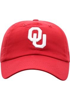 This Oklahoma Sooners Red Adjustable Hat features a University of Oklahoma team logo. Red Cotton Baseball Cap For Sports, Red Casual Snapback Hat For Sports Events, Casual Team-colored Baseball Cap With Flat Brim, Casual Snapback Baseball Cap For Fan Gear, Casual Snapback Baseball Cap For Fans, Sporty Red Cotton Baseball Cap, Cotton Flat Brim Dad Hat For Sports, Flat Brim Cotton Dad Hat For Sports, Casual Red Flat Bill Baseball Cap