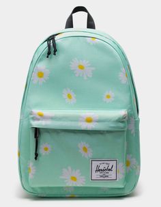 HERSCHEL SUPPLY CO. Classic XL Backpack - YUCCA DAISY | Tillys Green Backpack For Spring, Green Standard Backpack For Spring, Green Spring Standard Backpack, Spring Green Backpack, Green Spring Backpack, Spring Green Standard Backpack, Spring Backpack With Adjustable Strap, Green Backpack For Everyday Use In Spring, Green Backpack For Everyday Spring Use