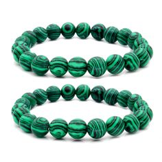 PRICES MAY VARY. Design:2Pcs Natural Malachite Bracelet Set,Handmade Gemstone Malachite Stone Beaded Stretch Bracelets. Bracelet Size:Adjustable elasticity,Bead diameter:8mm/0.31inch,Weight:30g/Set. Perfect Gift :Great Christmas gifts,Thanksgiving gifts,graduation gift,birthday gift,congratulation gift,vocation gifts,mother day gift,anniversary gift or business gift for women,mother,wife,girlfriend,business partner. Every piece of jewelry has excellent quality，precision and extraordinary brillia Malachite Bracelet, Congratulations Gift, Natural Stone Beads, Malachite Stone, Business Gift, Jewelry Beaded, Business Partner, Business Gifts, Beaded Stretch Bracelet