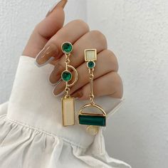 Asymmetrical Jewelry, Mixed Metal Earrings, Asymmetrical Earrings, Alloy Earrings, Mismatched Earrings, Hanging Earrings, Accessories Jewelry Earrings, Gold Earrings Dangle, Metal Earrings