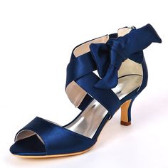 Category:Wedding Shoes; Upper Materials:Satin; Embellishment:Bowknot; Heel Type:Kitten Heel; Actual Heel Height:2.36; Gender:Women's; Toe Shape:Open Toe; Type:Bridal Shoes; Heel Height(inch):2-3; Outsole Materials:Rubber; Closure Type:Zipper; Shipping Weight:0.6; Listing Date:07/19/2021; Production mode:Self-produce; Foot Length:; Foot Width:; Size chart date source:Provided by Supplier.; US Size:null; UK Size:14.5; EU Size:50 Blue Wedding Sandals, Open Toe Wedding Shoes, Sandals For Bride, Wedding Sandals For Bride, Kitten Heel Wedding Shoes, Ivory Sandals, Wedding Shoes Comfortable, White Wedding Shoes, Sparkle Shoes