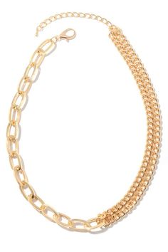 THE trending and always in season necklace that is made with a dual styled chain link design. An excellent choice for business casual occasions! MMN7604 Mixed Chain Necklace, Link Design, Chain Links, Chain Link Necklace, Link Necklace, Chains Jewelry, The Other Side, Chain Link, Business Casual