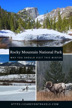 the rocky mountain national park in winter