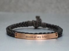 Game of Thrones Bracelets, Moon of my life- my sun and stars, Couple Bracelet, Cord Braided bracelet My Sun And Stars, Moon Of My Life, Bracelets For Couples, Handwriting Bracelet, Bracelet Cord, Coordinates Bracelet, Engraved Cuff, Couple Bracelet, Morse Code Bracelet