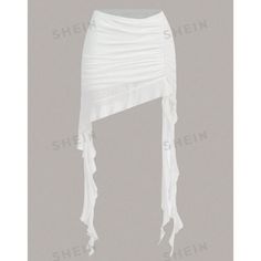 Shein Nwt Shein X Marika Sila Shein Icon Summer White Solid Skirt Y2k, Ruched Skirt With Straps Hanging Down, Fully Lined With Mesh Overlay Size: Xs Condition: New With Tags Brand: Shein White Satin Mini Skirt, Short White Skirt, Skirt With Straps, White Satin Skirt, Skirts Shein, Satin Mini Skirt, Solid Skirt, Shein Icon, Skirt Y2k