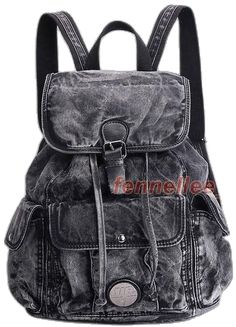 Black Cotton Backpack With Pockets, Grunge Style Travel Backpack, Grunge Backpack For Everyday Use, Denim Backpack, Travel Rucksack, Backpack School, School Books, College Girls, School Backpacks