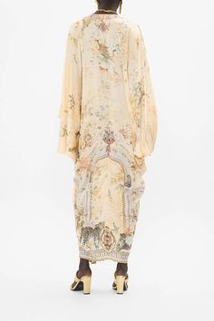 The Adorned In Antiquity T Shape Long Kaftan| CAMILLA US – CAMILLA Silk Bohemian Kaftan For Daywear, Bohemian Silk Kaftan For Daywear, Long Bohemian Kaftan For Daywear, Camilla Kaftan, Luxury Resort Wear, Long Kaftan, Silk Kaftan, Leggings Sale, Batwing Sleeve