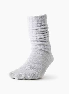 BEST-EVER SLOUCHY CREW SOCK Cozy Ribbed Socks, Cozy Solid Color Knee-high Socks, Comfortable Ribbed Cozy Socks, Comfortable Cozy Ribbed Socks, Aesthetic Socks, Statement Bag, Crew Sock, Everyday Luxuries, Cool Socks