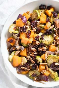 Roasted Butternut Squash and Brussel Sprouts Pecan Roasted, Thanksgiving Side Dishes Crockpot, Easy Thanksgiving Sides, Thanksgiving Recipes Side Dishes Veggies, Christmas Side Dish Recipes, Roasted Fall Vegetables, Thanksgiving Side Dishes Healthy, Easy Roasted Vegetables, Best Thanksgiving Side Dishes