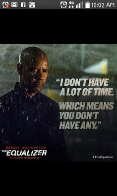 a man standing in the rain with a quote on it that says, i don't have a lot of time which means you don't have any