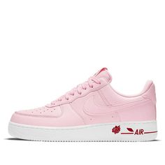 Nike Air Force 1 Low ‘Pink Foam’ is built in a pink base and the outsole is printed with a rose motif. The pair is part of the “Have a Nike Day” Collection” and it is inspired by the iconic plastic bags from NYC corner stores. And just like the classic Air Force collection, it features smooth leather upper with satin finish and stitched overlays. SKU: CU6312-600 Release Date: Feb 25, 2021 Color: Pink Foam/Pink Foam-University Red (AF1/SNKR/Skate/Unisex/Low Top/Non-Slip/Valentine's Day) Air Force Collection, Random Outfits, Air Force 1s, Feb 25, Rose Motif, Nike Air Force 1 07, Nike Air Force 1 Low, Nike Pink, Air Force 1 Low