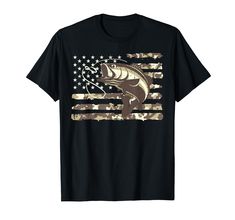 PRICES MAY VARY. Grab this Camo US Flag Bass Fish T-Shirt for your fish lover dad, mom, grandpa, brother, sister, son, daughter or best friend! It's a perfect fishing gift idea & present for Birthday, Father's Day, Mother's Day or Christmas! This Camo US Flag Bass Fish T-Shirt is a perfect gift for fishermen and angler men, women, boys, girls, kids, youth, toddlers or teens. Show your love for fishing wearing this patriotic fish bass fishing rod hook angling apparel! Lightweight, Classic fit, Do Present For Birthday, Bass Fish, Cool Fish, Fishing Gift, Fishing Gifts, Fishing T Shirts, Us Flag, Bass Fishing, Fishing Shirts