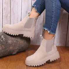 EFFORTLESS ELEGANCE SQUARE HEEL ANKLE BOOTS - B ANN'S BOUTIQUE Platform Boots Women, Gothic Boots, Boots For Short Women, Platform Ankle Boots, Martin Boots, Chunky Boots, Winter Boots Women, Chelsea Boot, Winter Shoes