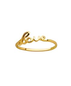 Wear your heart on your hand with the Script Love Ring. Crafted in 14K yellow gold, this playful and delicate ring spells out "love" in an elegant script, making it the perfect everyday reminder of what matters most. Whether you’re celebrating a special bond or treating yourself to a little love, this ring brings a sweet and stylish touch to any look. Light, modern, and meaningful, it's a go-to piece for those who love their jewelry with a personal touch. Material: 14K Yellow Gold Playful Love, Everyday Reminder, Letter Ring, What Matters Most, The Script, Sweet Gifts, Delicate Rings, Engagement Ring Wedding Band, Love Ring