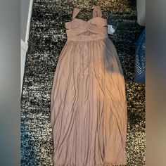 Mauve Color Beige Midi Sundress For Party, Elegant Beige Sundress For Party, Elegant Beige Party Sundress, Beige Fitted Sundress For Party, Fitted Beige Party Sundress, Fitted Beige Sundress For Party, Casual Beige Maxi Dress For Party, Casual Evening Maxi Dress Lined, Casual Lined Maxi Dress For Evening