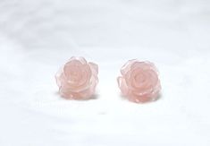 Graceful Earrings / Flower Studs Earrings / Pink Rose Earrings / Dainty  Rose Earrings / Gift Idea / Mothers day Gift / Wedding Gift / bridesmaids Gift ■ ITEM DETAILS: +Materials : ▶ Resin Rose Flower ▶ Sterling silver post  +Size : ▶ Pink Flower - about 20mm ▶ White Flower - about 15mm ■ FREE standard shipping to the U.S. for all order over 35USD ■ Bridal party and bulk discounts available, please contact me for details. To see for more items in my shop click here : http://www.etsy.com/shop/Ringostone Please read my Shop Policies : http://www.etsy.com/shop/Ringostone/policy ♥ Handmade by Ringostone ♥ This item will be made to order, so I usually ship within 2 business days after received payment. All items are packaged individually in a gift box with ribbon. If you need something faster, Rose Flower Earrings For Formal Occasions, Formal Rose Flower Earrings, Formal Rose Design Flower Earrings, Flower-shaped Rose Earrings For Weddings, Delicate Rose-colored Earrings For Wedding, Rose Feminine Earrings For Wedding, Feminine Rose Earrings For Wedding, Delicate Rose Earrings For Wedding, Delicate Rose-colored Wedding Earrings