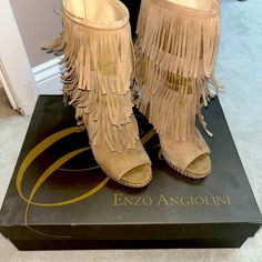 Brand New, Leather Upper, 6.5 With Box, Super Cute Diy Clothes And Shoes, Fringe Booties, Hot Shoes, Diy Clothes, New Color, Bootie Boots, Leather Upper, Ankle Boots, Super Cute