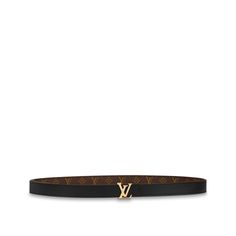 This lv iconic 20mm reversible belt puts a modern slant on a favorite house style. The ultra-slim profile makes it easy to wear, either threaded through belt loops or at the waist for a defined silhouette. It fastens with the elegant iconic buckle and features a reversible strap that allows a variety of looks. Doudoune The North Face, Belt Brown, Louis Vuitton Belt, Reversible Belt, Formal Shoes For Men, Louis Vuitton Official, Lv Belt, Leather Belts, Fashion Books