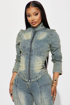 Moto Mayhem Mid Rise Stretch Skinny Jeans - Medium Wash | Fashion Nova, Jeans | Fashion Nova Birthday Fits, Denim Midi Skirt, Baddie Outfits Casual, Moto Jacket, Jeans Denim, Active Wear For Women, Stretch Denim, Pretty Outfits, Chic Outfits