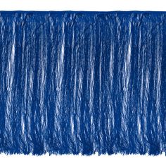 blue tinsel on white background