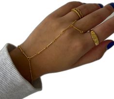 Modern Link Jewelry For Party, Trendy Party Chain Bracelet, Trendy Chain Bracelet For Party, Trendy Metal Jewelry With Adjustable Chain, Minimalist Everyday Jewelry With Chain Strap, Adjustable Link Chain Ring In Metal, Trendy Gold Chain Bracelet For Party, Trendy Party Chain Bracelets, Trendy Chain Bracelets For Party