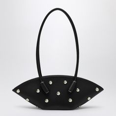 Shoulder Bag By Themoir Made Of Black Vegan Leather, Featuring Two Handles, Zip Fastening, Decorative Studs, Fabric Lining, Inside Zip Pocket And Silver-Coloured Metal Hardware. Width 14 Cm X Height 15 Cm X Depth 12 Cm Handle Drop: 29 Cm Size Type: Int Material: Polyester Sku: 2f-Tmfw24olo1pl/P_themo-Blk_100 Welcome To The Official Luosophy Poshmark Closet! Luosophy Is A Luxury Brand Reselling Company Founded In San Diego, Ca From 2016. All Our Products Are Imported From Italy And Sold In The Us Designer Structured Shoulder Bag, Party Shoulder Bag With Palladium Hardware And Top Handle, Designer Leather Evening Bag, Designer Black Evening Bag With Silver-tone Hardware, Designer Satchel Shoulder Bag For Evening, Designer Evening Shoulder Bag With Metal Hardware, Handheld Leather Shoulder Bag For Fashion, Designer Black Structured Bag, Evening Bags With Metal Hardware And Structured Shape